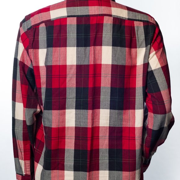 Vintage J Crew Trade & Co Sporting Goods Flannel Button Down Shirt - Picture 5 of 6